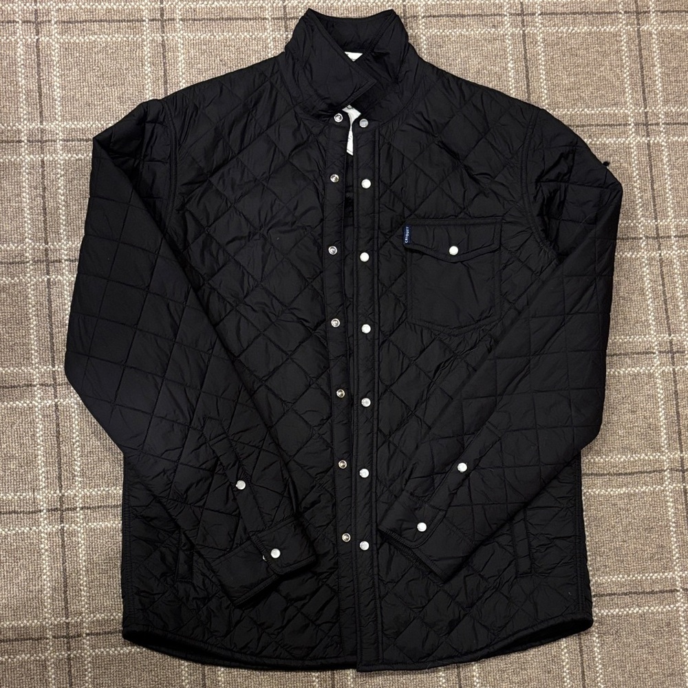 Criquet Black Quilted Shirt Jacket